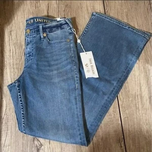 True Religion x Manchester United Fey New Modern Flare Vintage 31 NWT - Picture 1 of 12