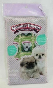 Sticker Treats 12 Count Valentines Day Puppy Classroom Cards with Stickers - Picture 1 of 11