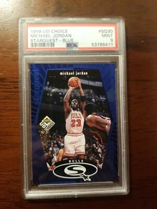 1998 UD Choice StarQuest Blue Michael Jordan Bulls NBA HOF PSA 9 Mint #SQ30 - Picture 1 of 1
