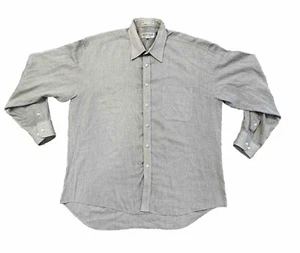 Vintage GIVENCHY Dress Shirt Men’s 17-34/35 Button Up Gray Long Sleeve Light - Picture 1 of 11