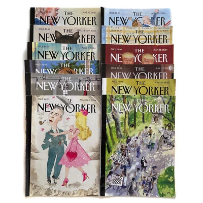 12 2024 New Yorker Magazine Issues • No Subscription Labels - Image 1 of 3