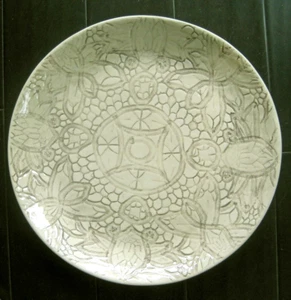 Plato redondo para pastel de humo Wonki Ware Di Marshall Pottery Sudáfrica 15" WW038 - Imagen 1 de 5