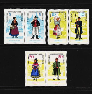 1966 Germany DDR Zusammendrucke Se Tenant Sc#740a,742a,744a MNH 18361 - Picture 1 of 1