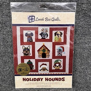 New Holiday Hounds Lunch Box Quilts Machine Embroidery Pattern Design CD - Picture 1 of 6
