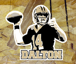 Andy DALTON #14 New Orleans Saints Gold Black Fan Play sticker decals - 3.8"