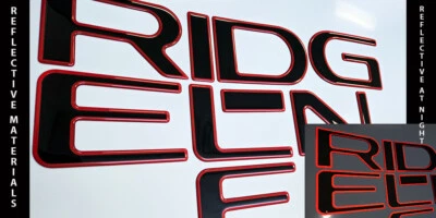 Portón trasero letras reflectantes elevadas compatible con HONDA RIDGELINE 2024 2025 Foto 1 de 3