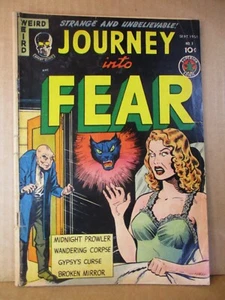 Journey Into Fear 3 Black Cat GGA Negligee 1951 fumetti superiori rara cheesecake! - Foto 1 di 10