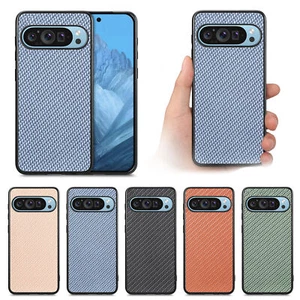 Carbon Fiber Texture Case For Google Pixel 9 Pro XL/8 Pro/7A/6 Shockproof Cover - Picture 1 of 22