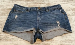 Lauren Conrad Jeansshorts Größe 6 blau distressed ausgefranst - Bild 1 von 6