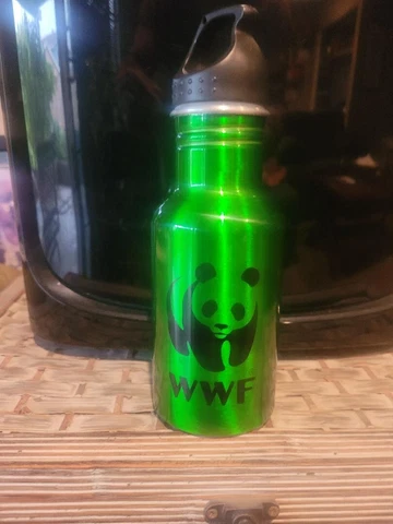 WWF Tumbler Cup16oz Panda Green Aluminum Thermos World Wildlife Foundation New Cover