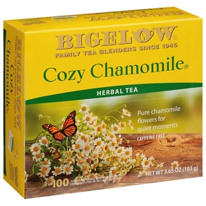 Bigelow Cozy Chamomile Herbal Tea 100 Individually Wrapped Tea Bags - Picture 1 of 6