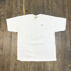 Nike T-Shirt Vintage Y2K Small Swoosh Sports Tee, White, Mens 2XL