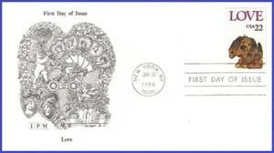 USA5 #2202 U/A IPM FDC   Love Puppy - Picture 1 of 1