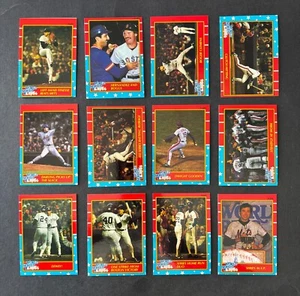 1987 FLEER BASEBALL 1986 WORLD SERIES 12 CARD COMPLETE INSERT SET - #030225B - Foto 1 di 2