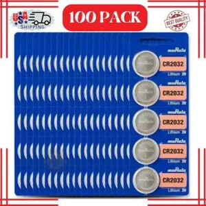 100 x Murata CR2032 Battery 3V Lithium Coin Cell (100 Count)Replaces Sony CR2032 - Picture 1 of 5