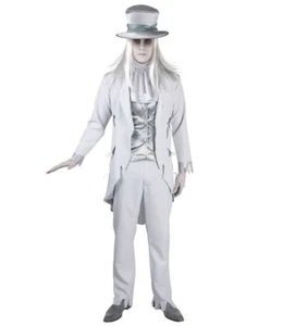 Mens Ghost Groom Costume Halloween Adult Fancy Dress Outfit - Picture 1 of 1