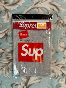 CAMISETA BOXER SUPREME HANES (GRIS JASPEADO) (MEDIANA) (PAQUETE DE 2) SS25 LA BOX LOGO - Imagen 1 de 10