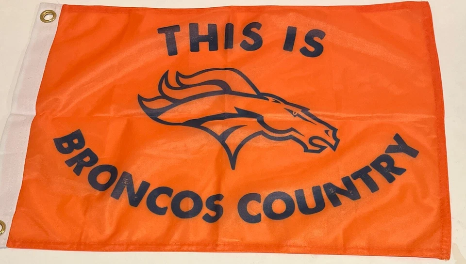 Флаг страны Denver Broncos оранжевый 19 x 13 дюймов винтажные товары NFL - Изображение 1 из 4