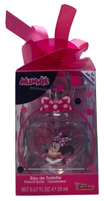 Disney Junior MINNIE MOUSE Niñas Perfume 0.67 OZ 20 ml EDT Spray Corazón Adorno Foto 1 de 4
