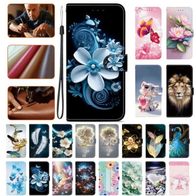 Flower Butterfly Bear Cat Wallet Cover Case For Nokia C21 Plus C20 G21 X10 G300 - Image 1 of 4