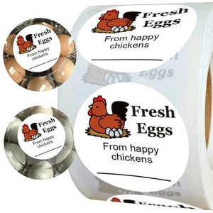 Farm Fresh Eggs Stickers 2 Inch Fresh Egg Carton Stickers From Happy C - Picture 1 of 9