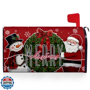 FLVGE Merry Christmas Mailbox Cover Standard Size Magnetic 21x18  - Picture 1 of 5