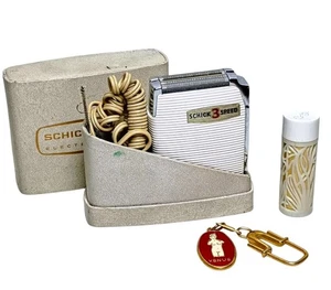 Vintage MCM Lady Schick Electic Razor Mid Century Empty Cologne Bottle Vanity - Bild 1 von 5