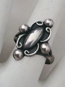 Vintage Silver RING Size 6.5 Mexico Glorietta - Picture 1 of 13
