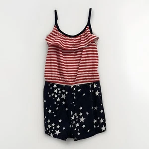 Jumping Beans Red White Blue Romper One Piece American Holiday Toddler Girl 5T - Picture 1 of 14