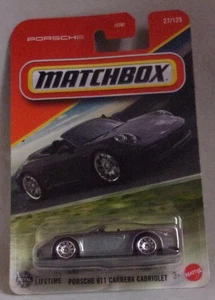 KKar Matchbox - 2025 Basic - #27/125 - Porshe 911 Carrera Cabriolet - Plateado - Imagen 1 de 6