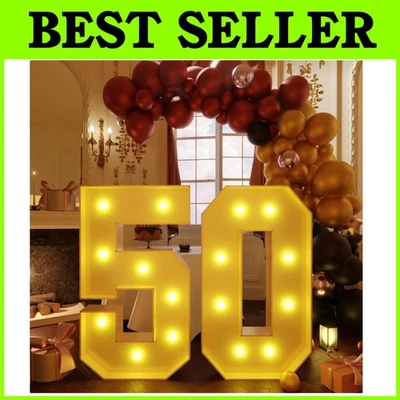 Número de carpa iluminado 50 cumpleaños Foto 1 de 4