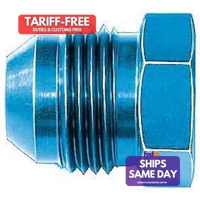 Aeroquip FCM3714, One Blue Aluminum #6 Alm Flare Plug Performance Racing Parts - Image 1 of 4