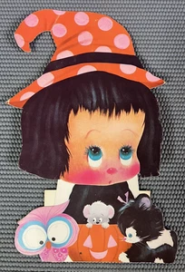 Raro biglietto di auguri strega di Halloween Norcross vintage "Shake-A-Boo" - Foto 1 di 5