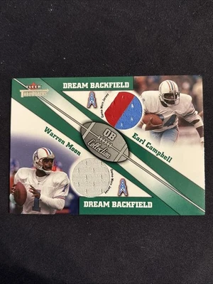 2002 Fleer Throwbacks -  Warren Moon, Earl Campbell Dual Jerseys (MEM) - Image 1 of 4