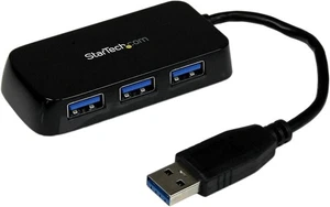 StarTech.com Mini Hub USB 3.0 Portatile 4 Porte Super Velocità Dock da Viaggio - Nero - Foto 1 di 1
