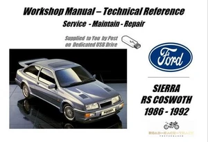 FORD SIERRA RS Cosworth Workshop Service Manual USB 1986 - 1992 - Picture 1 of 11