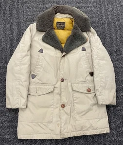 Vintage Eddie Bauer Jacket Coat Mens Goose Down Parka Fur 80s L Hooded - Picture 1 of 17