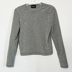 Top satélite Rachel Comey negro blanco guinga - pequeño - Imagen 1 de 5