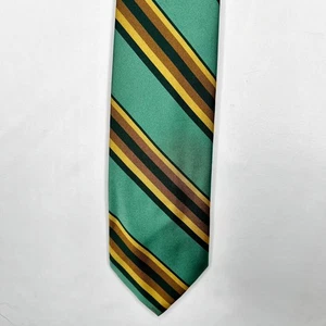 Saters of Evanville, IN Herren Vintage 1970’s Krawatte grün schwarz braun Streifen - Bild 1 von 12