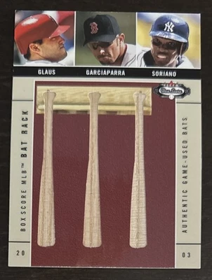 Nomar GARCIAPARRA SORIANO GLAUS🔥2003 Fleer Box Score BAT Rack Reliquias 145/250💥 Foto 1 de 2