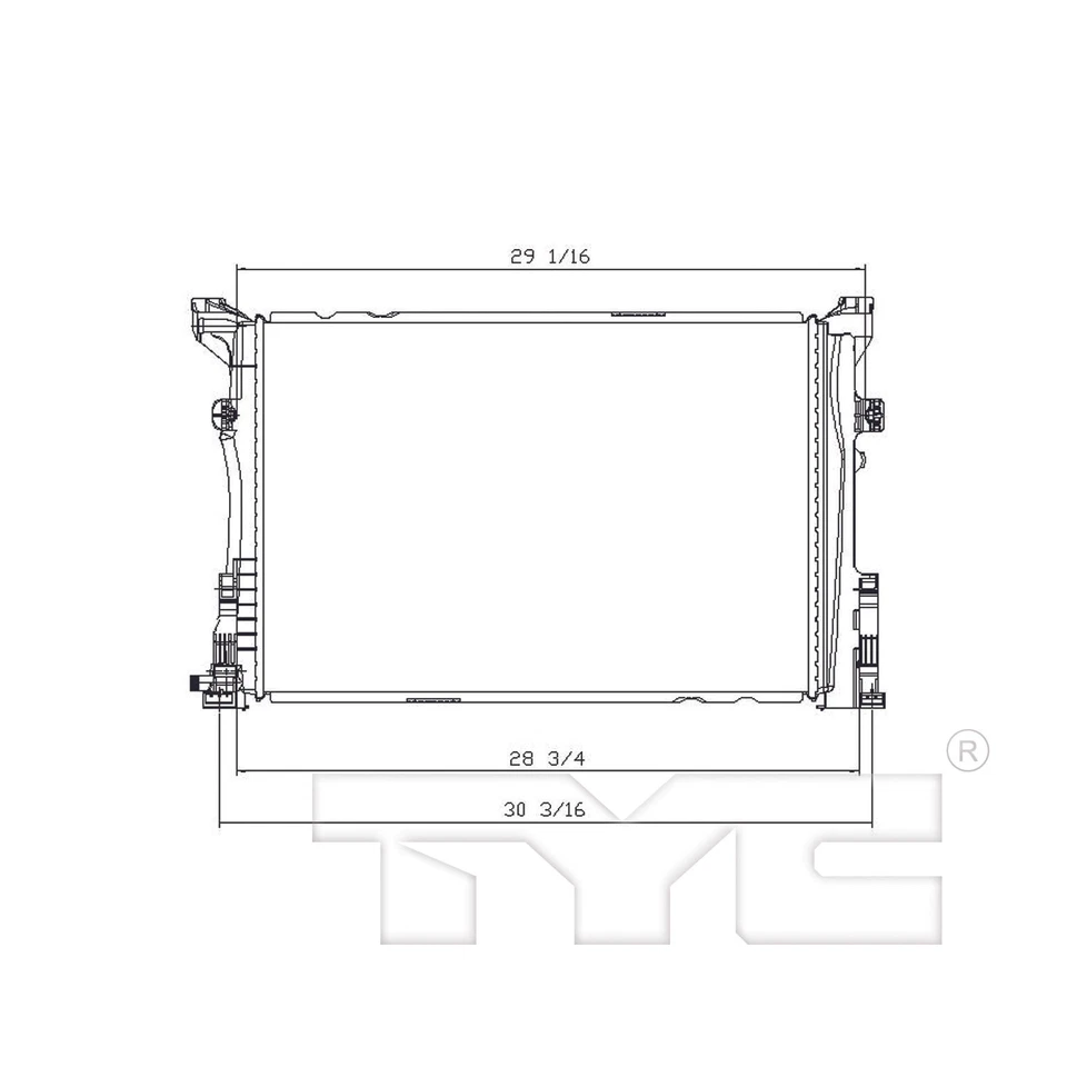 Radiator for 14-19 Mercedes Benz CLA-250 2.0L I4 Automatic Single Row (w/Turbo) - Image 1 of 1