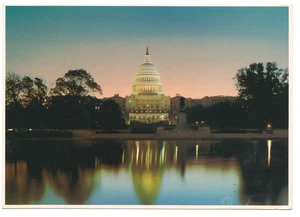 Washington District of Columbia Kapitol reflektierende Pool Postkarte Wagner um 1970 - Bild 1 von 2