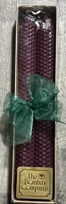 Velas The Bombay Company cera de abejas un par nuevas en caja nuevas sin abrir W19 Foto 1 de 4