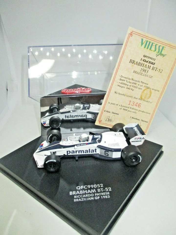 BRABHAM BT-52 BRAZILIAN GP.1983 R.PATRESE REF.QFC99052 QUARTZO SCALA 1/43 - Immagine 1 di 1