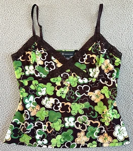 Y2K 90er Babydoll Tank Top Gr. Large Fee Grunge Spitzenborte Pailletten definierte Brust - Bild 1 von 19