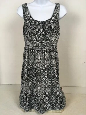 Vestido de sol Faded Glory para mujer talla M 8 a 10 negro blanco gris sin mangas Foto 1 de 4