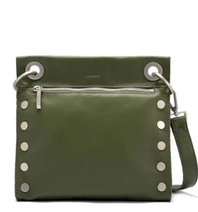 Hammitt Tony Studded Leather Medium in Green w/Silver Hardware Crossbody Bag NWT - Picture 1 of 14