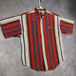Vintage Panhandle Slim Mens Striped Western Shirt size Large 16 1/2 Short Sleeve - Picture 1 of 16