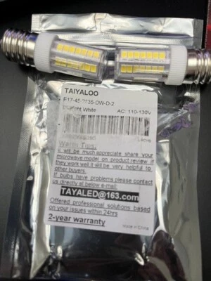 taiyaloo replacement bulb E17-45-2535-DW-D-2  AC: 110-130W For Ceiling Fans Bx26 - Image 1 of 2
