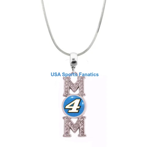 #4 Kevin Harvick 925 Sterling Silver MOM Necklace With Rhinestones (5 Sizes) Cover